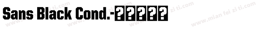 Sans Black Cond.字体转换